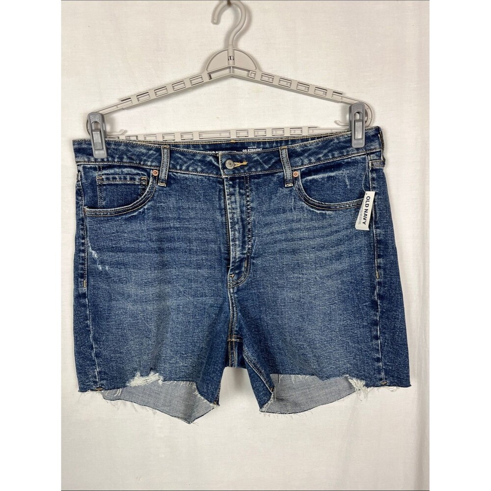 NWT Old Navy OG Straight High Rise Cut Off Denim Shorts